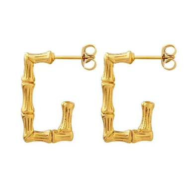 1 Pair Retro Classic Style Geometric Plating 304 Stainless Steel Titanium Steel 18K Gold Plated Ear Studs