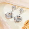 1 Pair Retro Classic Style Shell Plating Iron Drop Earrings