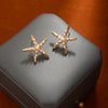 1 Pair Retro Classic Style Starfish Plating Zinc Alloy Ear Studs