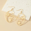 1 Pair Retro Commute Human Face Plating Alloy Gold Plated Drop Earrings