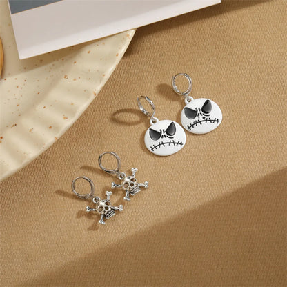 1 Pair Retro Commute Pumpkin Asymmetrical Enamel Alloy Drop Earrings