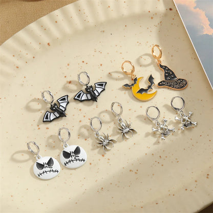 1 Pair Retro Commute Pumpkin Asymmetrical Enamel Alloy Drop Earrings