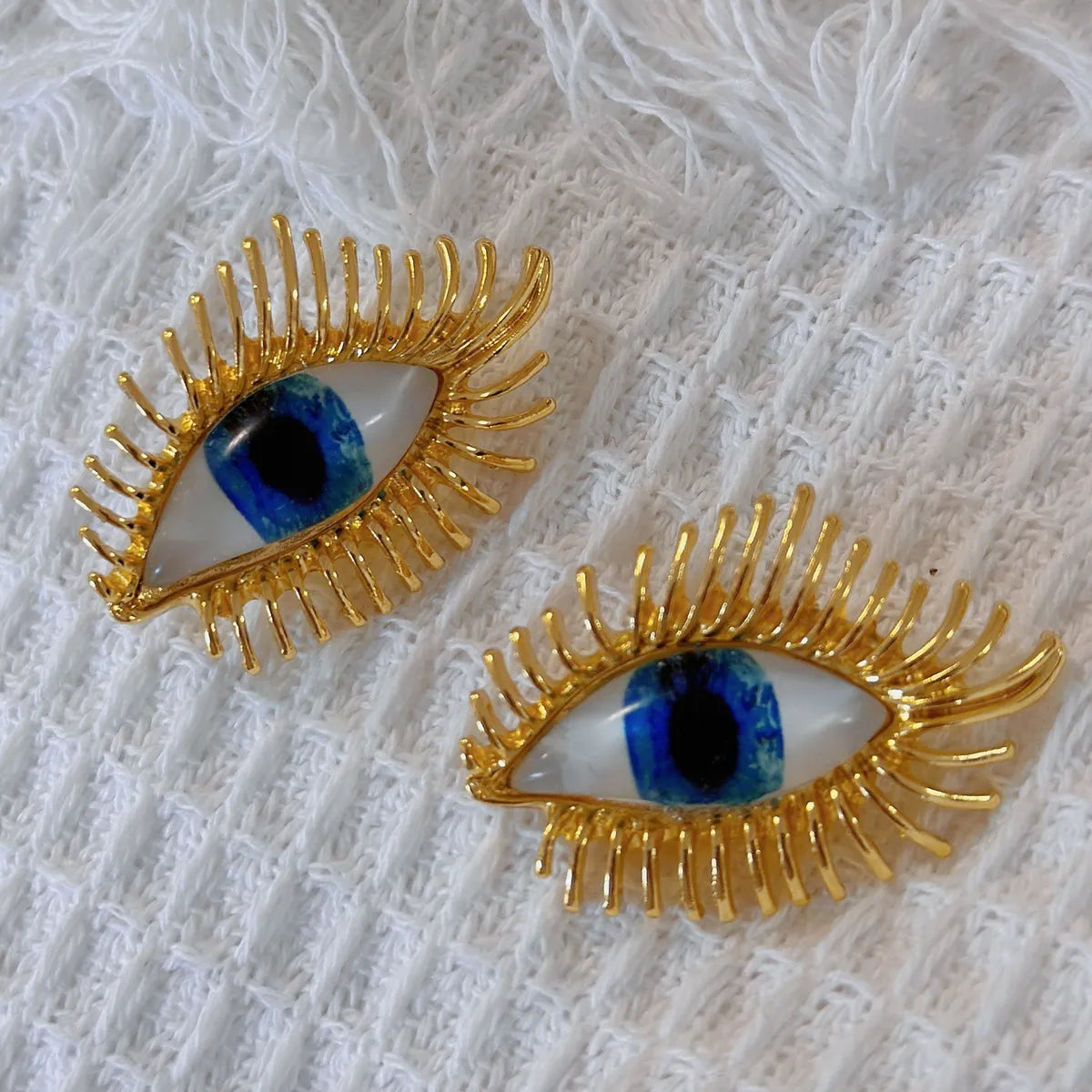 1 Pair Retro Devil'S Eye Plating Alloy Ear Studs