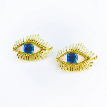 1 Pair Retro Devil'S Eye Plating Alloy Ear Studs