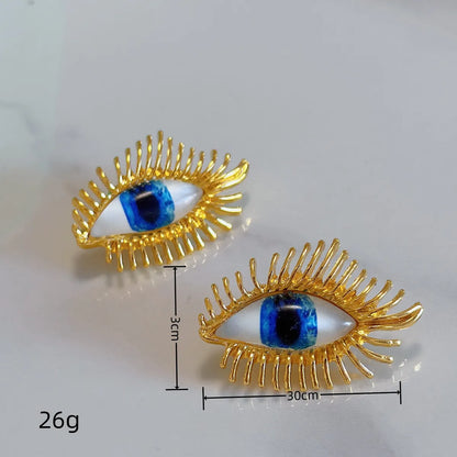 1 Pair Retro Devil'S Eye Plating Alloy Ear Studs