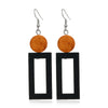 1 Pair Retro Ethnic Style Geometric Circle Tree Wood Drop Earrings