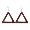 1 Pair Retro Ethnic Style Geometric Circle Tree Wood Drop Earrings