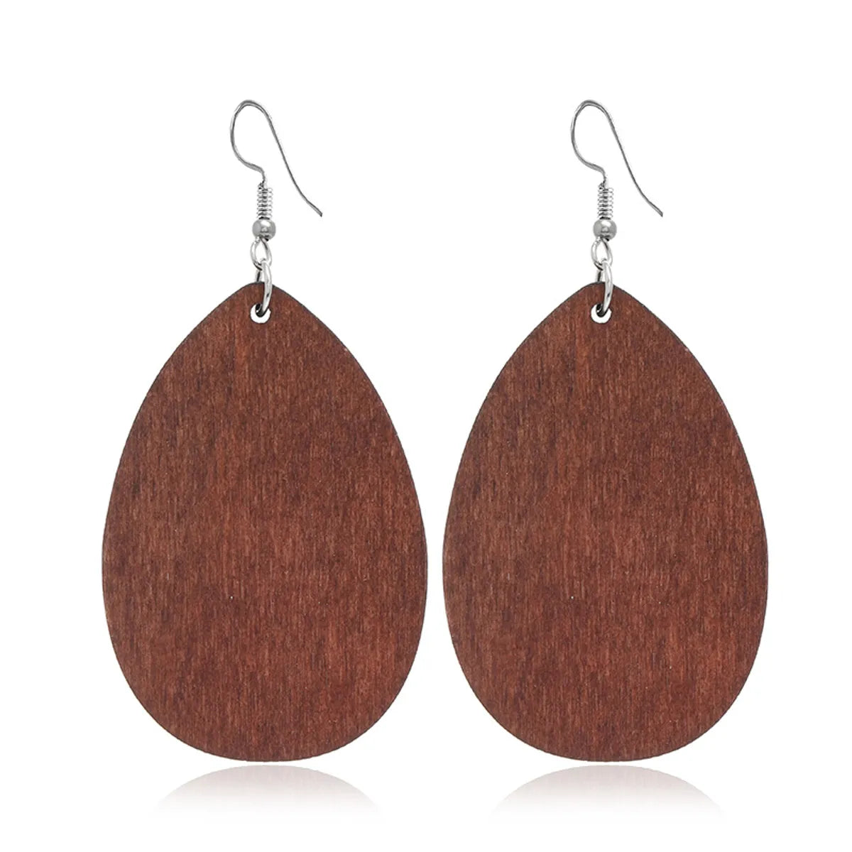 1 Pair Retro Ethnic Style Geometric Circle Tree Wood Drop Earrings