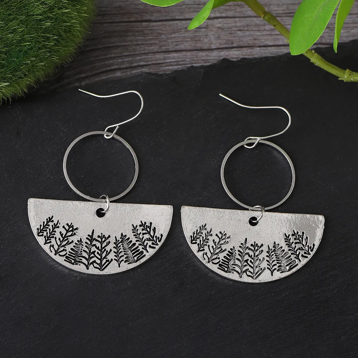 1 Pair Retro Ethnic Style Geometric Zinc Alloy Drop Earrings