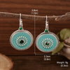 1 Pair Retro Ethnic Style Leaves Water Droplets Flower Hollow Out Inlay Alloy Natural Stone Rhinestones Drop Earrings