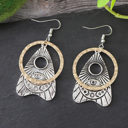 1 Pair Retro Ethnic Style Solid Color Hollow Out Zinc Alloy Drop Earrings