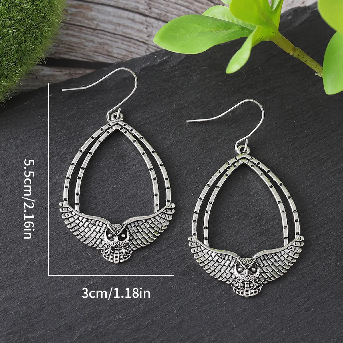 1 Pair Retro Ethnic Style Solid Color Zinc Alloy Drop Earrings