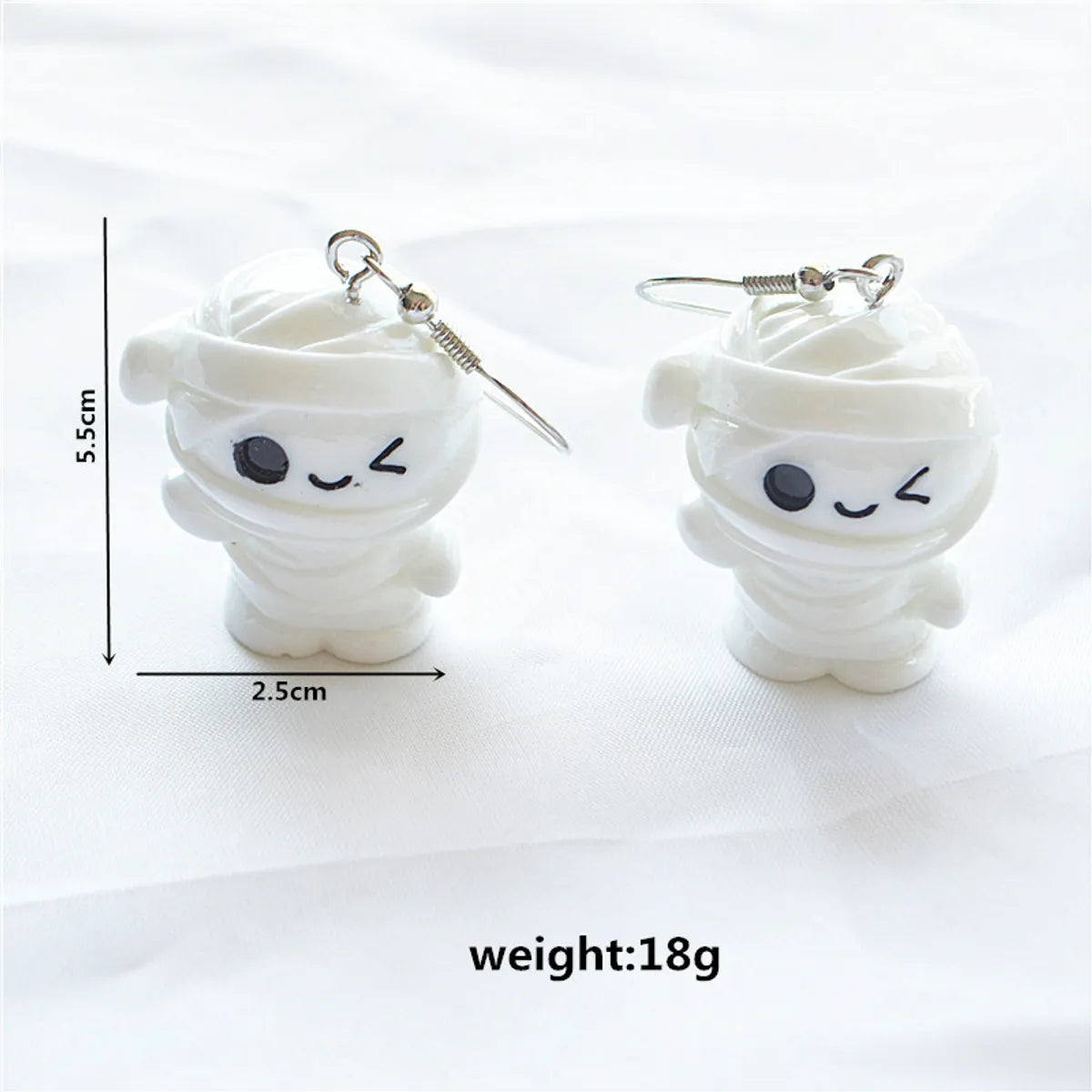 1 Pair Retro Exaggerated Funny Halloween Pattern Alloy Resin Drop Earrings