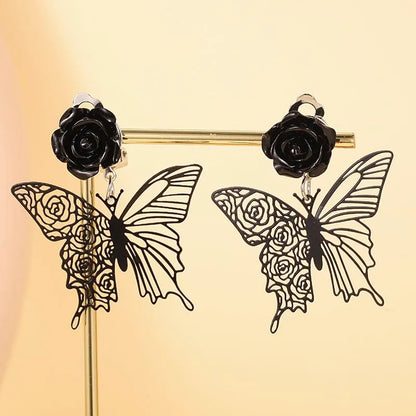 1 Pair Retro Flower Butterfly Alloy Women'S Ear Clips