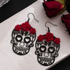 1 Pair Retro Flower Hollow Out Alloy Drop Earrings