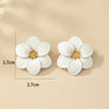 1 Pair Retro Flower Spray Paint Alloy Ear Studs