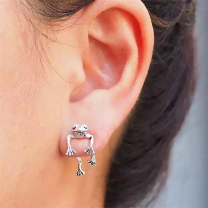 1 Pair Retro Frog Plating Alloy Earrings