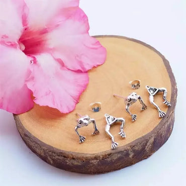 1 Pair Retro Frog Plating Alloy Earrings