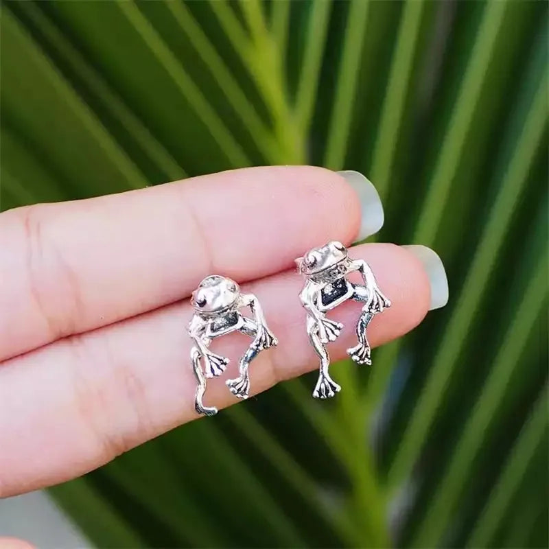 1 Pair Retro Frog Plating Alloy Earrings