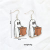 1 Pair Retro Funny Halloween Pattern Arylic Alloy Drop Earrings