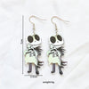 1 Pair Retro Funny Halloween Pattern Arylic Alloy Drop Earrings