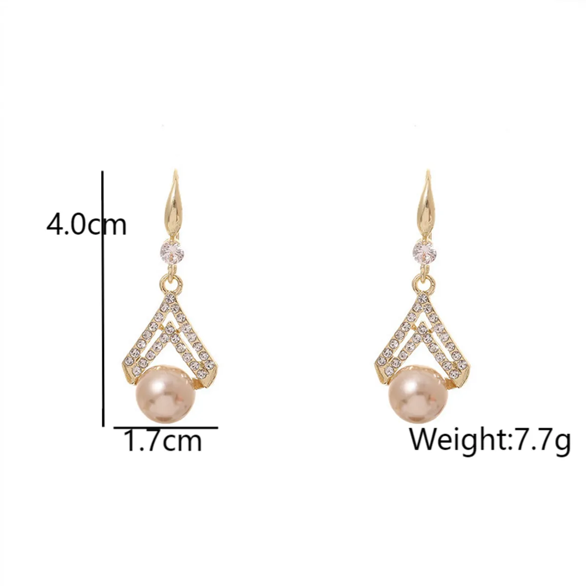 1 Pair Retro Geometric Alloy Drop Earrings