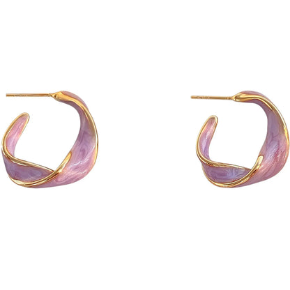 1 Pair Retro Geometric Alloy Enamel Women'S Earrings