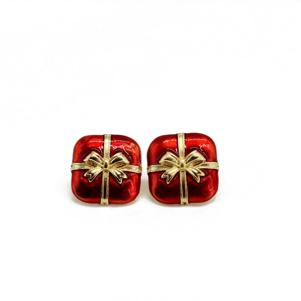 1 Pair Retro Geometric Alloy Plating Resin Women's Ear Clips