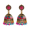 1 Pair Retro Geometric Color Block Alloy Drop Earrings