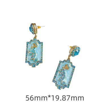 1 Pair Retro Geometric Copper Gold Plated Drop Earrings