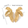 1 Pair Retro Geometric Flower Butterfly Plating Inlay Titanium Steel Tiger Eye 18K Gold Plated Ear Studs