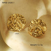 1 Pair Retro Geometric Plating 304 Stainless Steel Ear Studs