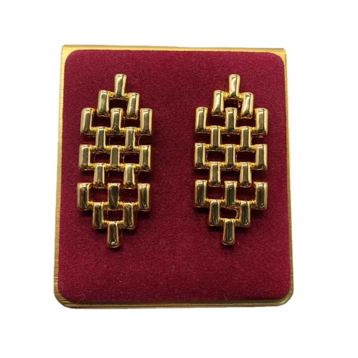 1 Pair Retro Geometric Plating Alloy Ear Studs