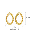 1 Pair Retro Geometric Plating Copper Hoop Earrings