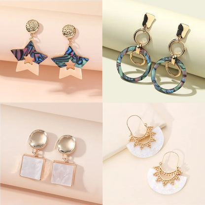 1 Pair Retro Geometric Snake Alloy Earrings