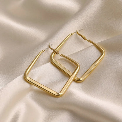 1 Pair Retro Geometric Square Metal Women'S Earrings