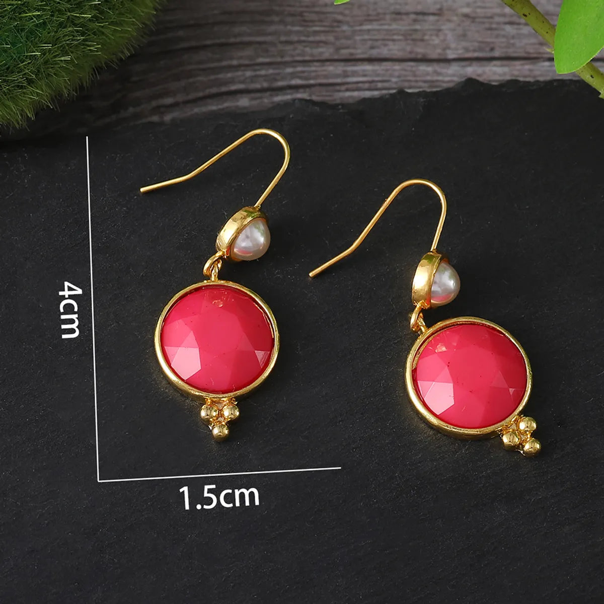 1 Pair Retro Geometric Zinc Alloy Earrings