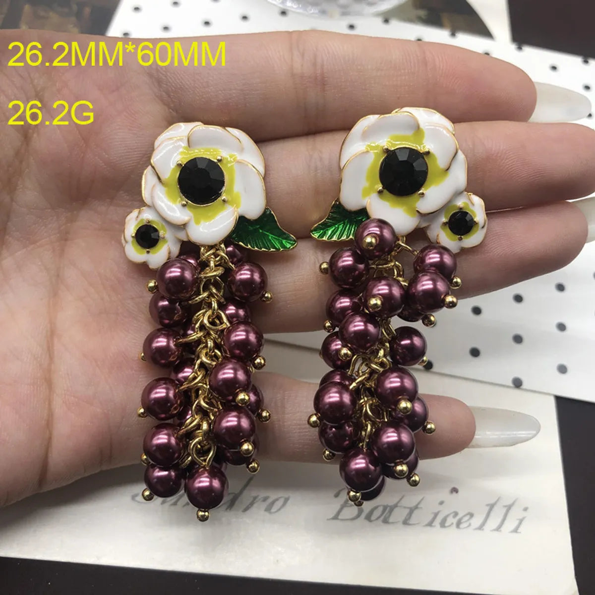 1 Pair Retro Grape Plating Alloy Drop Earrings