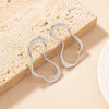 1 Pair Retro Irregular Alloy Zinc Ear Studs