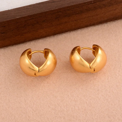 1 Pair Retro Irregular Plating Copper 18k Gold Plated Ear Studs