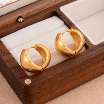 1 Pair Retro Irregular Plating Copper 18k Gold Plated Ear Studs