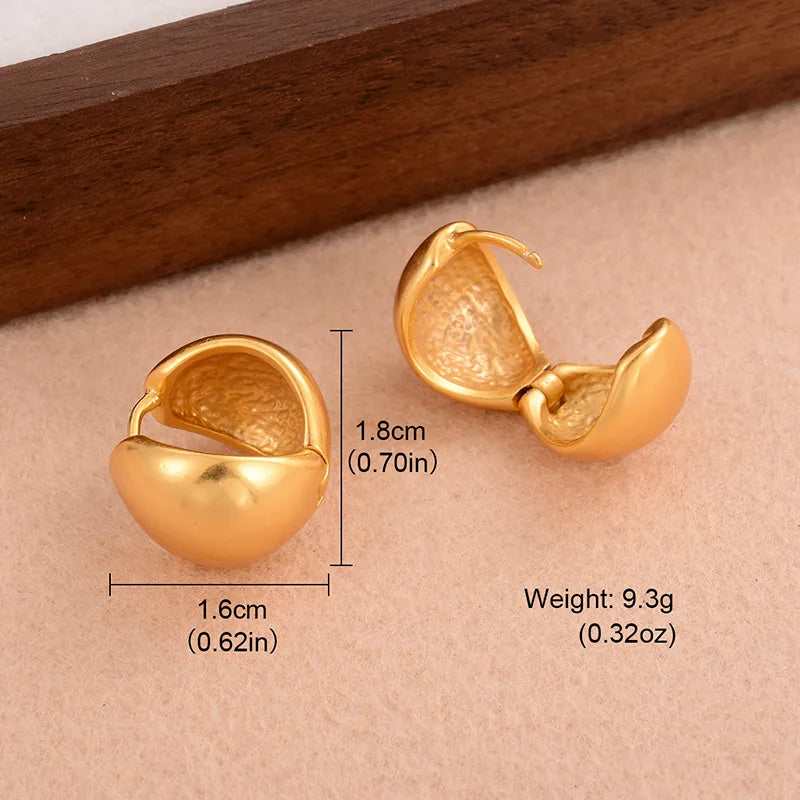 1 Pair Retro Irregular Plating Copper 18k Gold Plated Ear Studs