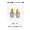 1 Pair Retro Lady French Style Color Block Stripe 316L Stainless Steel  18K Gold Plated Drop Earrings