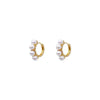 1 Pair Retro Lady Geometric Plating Imitation Pearl Copper Earrings
