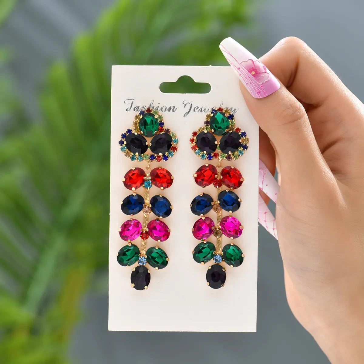 1 Pair Retro Lady Simple Style Geometric Rhinestone Plating Artificial Gemstones Women's Earrings