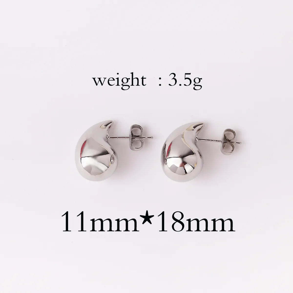 1 Pair Retro Lady Water Droplets Plating Copper Ear Studs