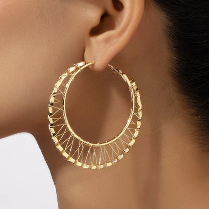 1 Pair Retro Modern Style Geometric Plating Alloy Earrings