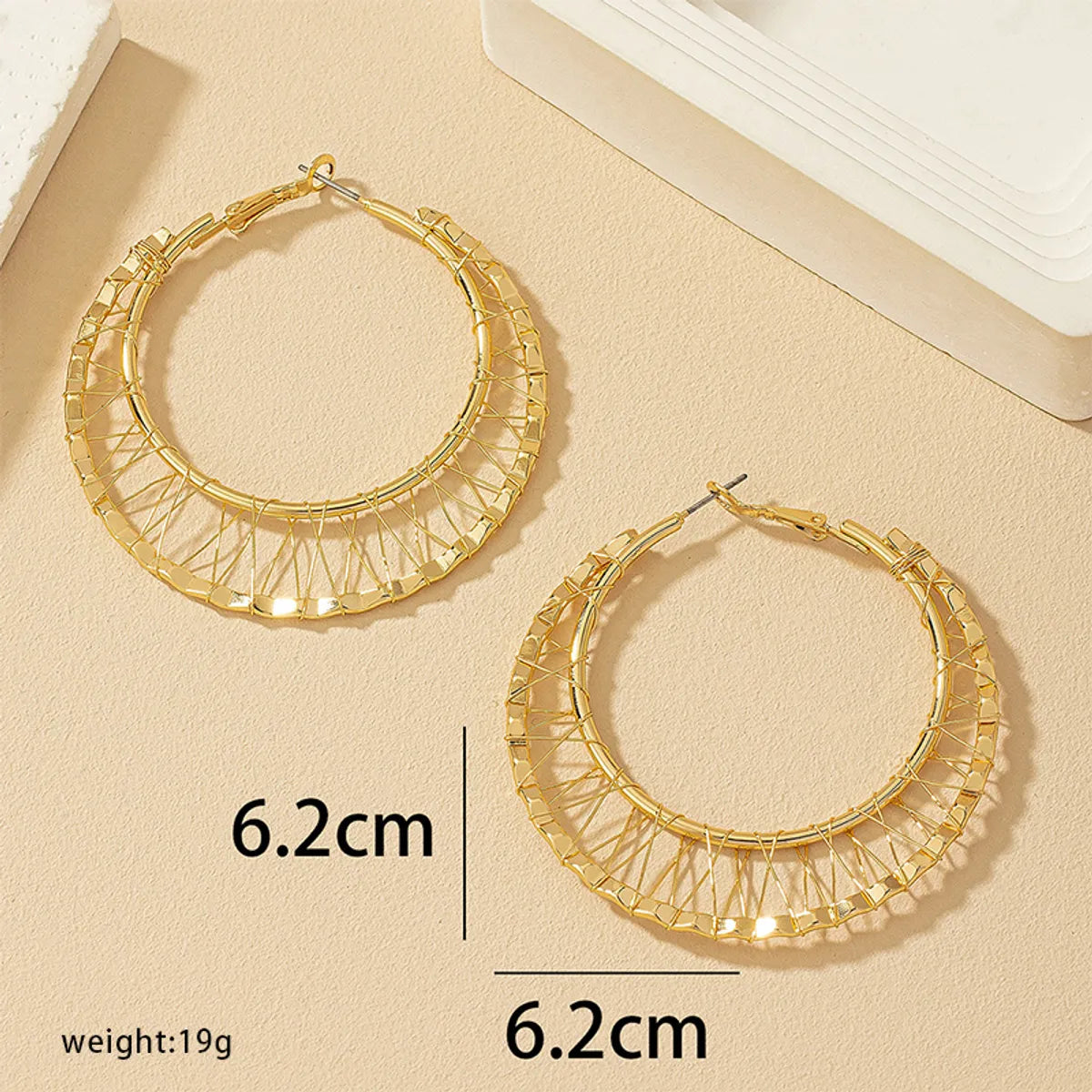 1 Pair Retro Modern Style Geometric Plating Alloy Earrings