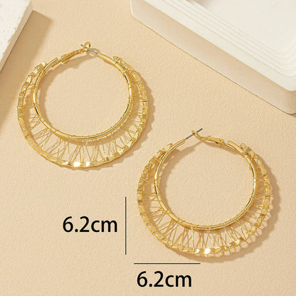 1 Pair Retro Modern Style Geometric Plating Alloy Earrings