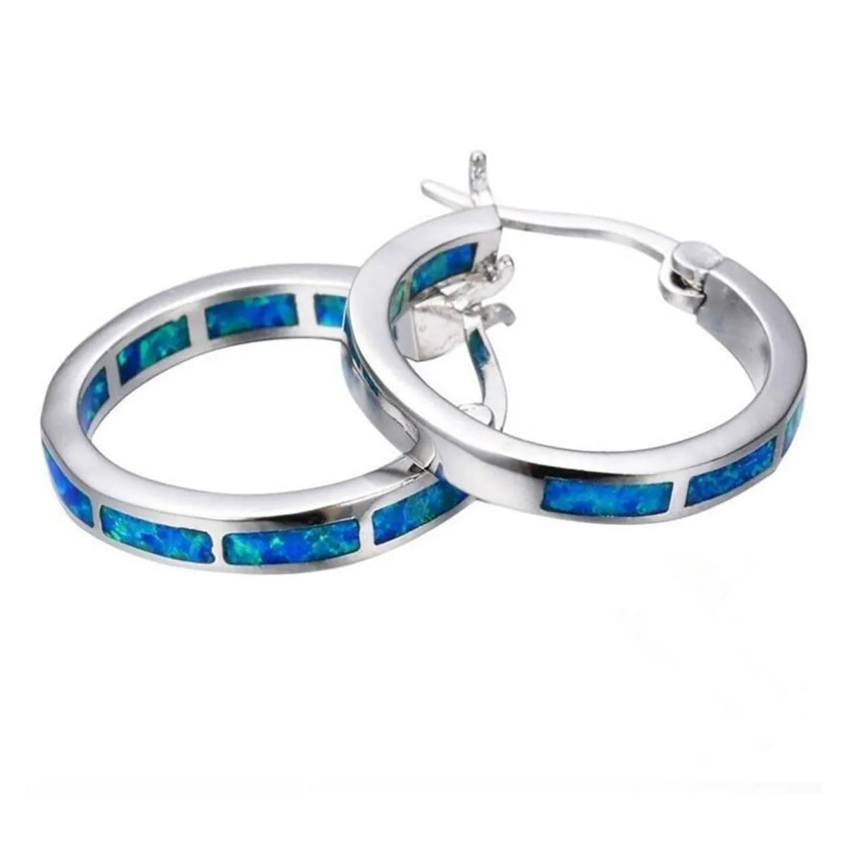 1 Pair Retro Multicolor Alloy Enamel Rhinestones Women'S Hoop Earrings